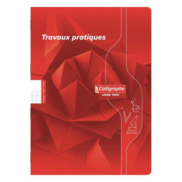 Cahier Travaux Pratiques piqu&eacute; 7000 A4 144 pages grands carreaux 70 g + uni 90 g