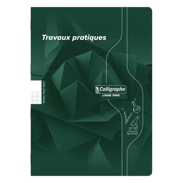 Cahier Travaux Pratiques piqu&eacute; 7000 A4 144 pages grands carreaux 70 g + uni 90 g