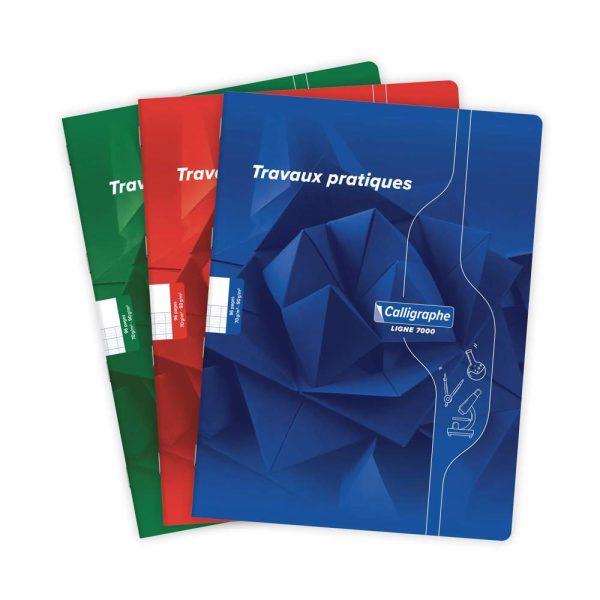 Cahier Travaux Pratiques piqu&eacute; 7000 24&times;32 cm 96 pages grands carreaux 70 g + uni 90 g