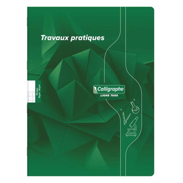 Cahier Travaux Pratiques piqu&eacute; 7000 24&times;32 cm 96 pages grands carreaux 70 g + uni 90 g