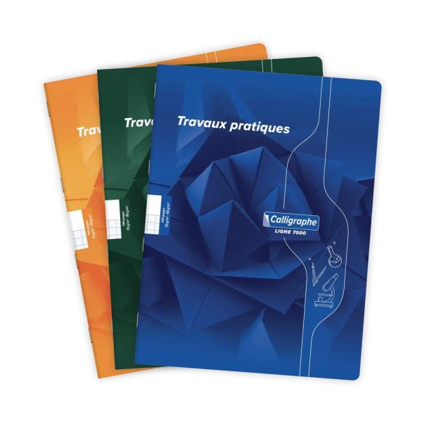 Cahier Travaux Pratiques piqu&eacute; 7000 24&times;32 cm 144 pages grands carreaux 70 g + uni 90 g