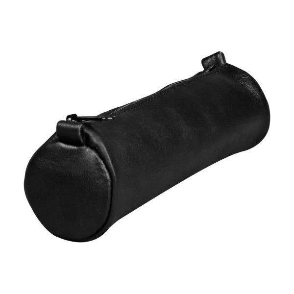 Trousse en cuir Age Bag petite ronde 18,5x&Oslash;4 cm