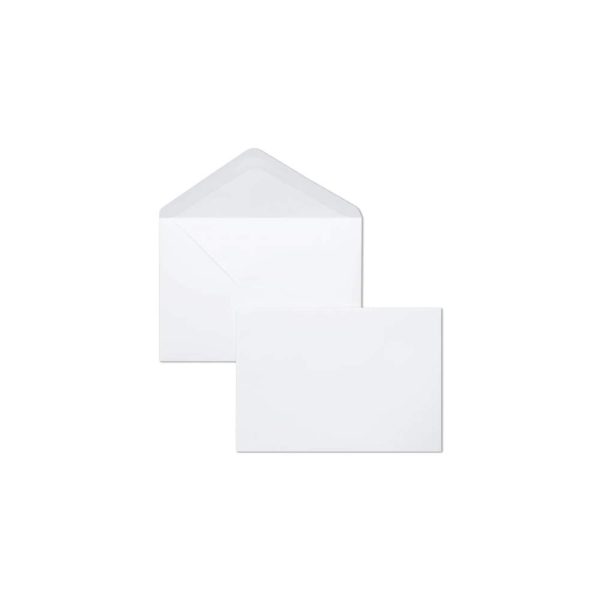 Combin&eacute; Triomphe comprenant 20 Enveloppes Blanches Doubl&eacute;s 90x140mm &ndash; Gomm&eacute;es &ndash; 130g/m2 + 20 Cartes Bristol Blanches 82x128mm 220g/m2