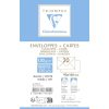 Combin&eacute; Triomphe comprenant 20 Enveloppes Blanches Doubl&eacute;s 90x140mm - Gomm&eacute;es - 130g/m2 + 20 Cartes Bristol Blanches 82x128mm 220g/m2