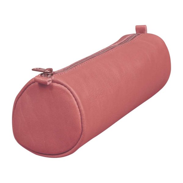 Trousse en cuir Age Bag ronde 21x&Oslash;6 cm