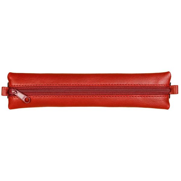 Trousse plate en cuir &agrave; &eacute;lastique Age Bag 20&times;4,5 cm