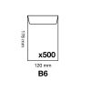 Boite de 500 Pochettes Kraft Adour Brun B6-120x176 mm - Auto-Adh&eacute;sives - 90g/m2