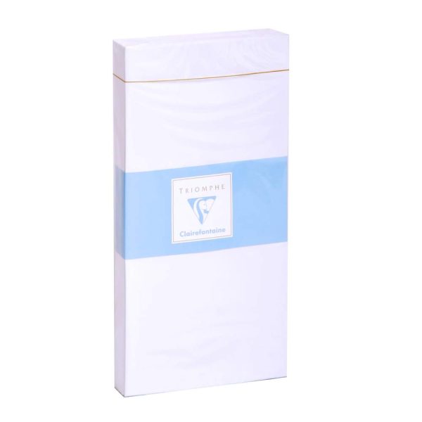 Paquet de 25 Enveloppes Blanches Doubl&eacute;es Triomphe DL- 110x220mm &ndash; Auto-Adh&eacute;sives &ndash; 130g/m2