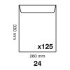 Boite de 125 Pochettes Kraft Adour Brun 24-260x330 mm - Auto-Adh&eacute;sives - 90g/m2