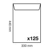 Boite de 125 Pochettes Kraft Adour Brun 330x440 mm - Auto-Adh&eacute;sives - 120g/m2