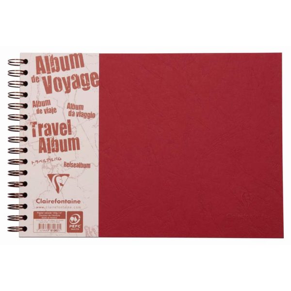 Album de voyage Age Bag reliure int&eacute;grale A4 paysage 80 pages lign&eacute; 120g + uni &agrave; grain 160g