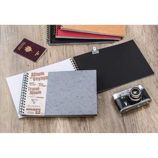 Album de voyage Age Bag reliure int&eacute;grale A4 paysage 80 pages lign&eacute; 120g + uni &agrave; grain 160g