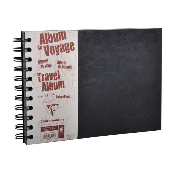 Album de voyage Age Bag reliure int&eacute;grale A5 paysage 80 pages lign&eacute; 120g + uni &agrave; grain 160g