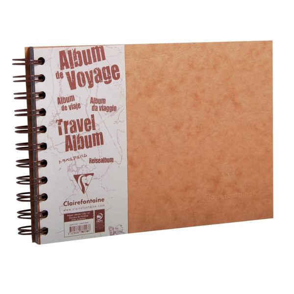 Album de voyage Age Bag reliure int&eacute;grale A5 paysage 80 pages lign&eacute; 120g + uni &agrave; grain 160g