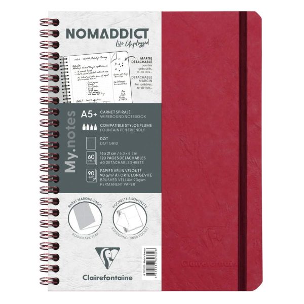 My.Notes Age Bag carnet reliure int&eacute;grale &agrave; marges d&eacute;tachables A5+ 120 pages d&eacute;tachables DOT + cadre en-t&ecirc;te