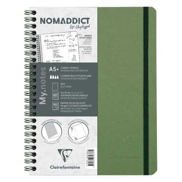 My.Notes Age Bag carnet reliure int&eacute;grale &agrave; marges d&eacute;tachables A5+ 120 pages d&eacute;tachables DOT + cadre en-t&ecirc;te