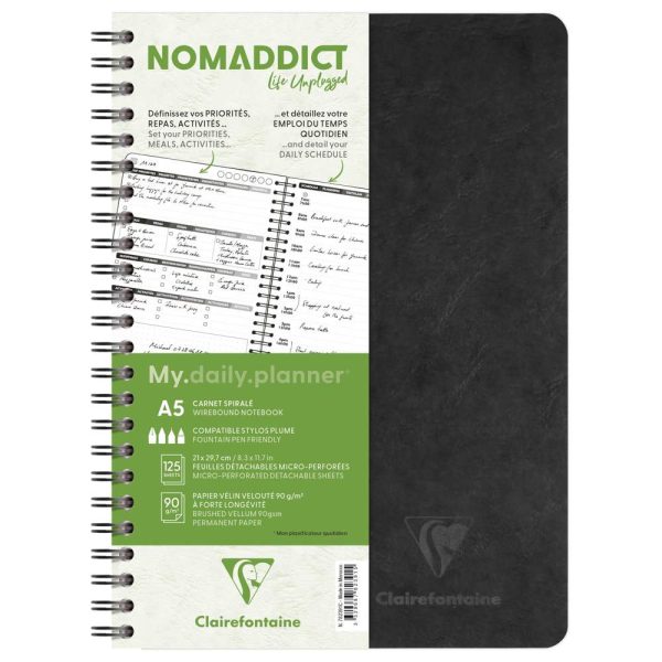 My.daily.planner Age Bag carnet reliure int&eacute;grale A5 250 pages d&eacute;tachables