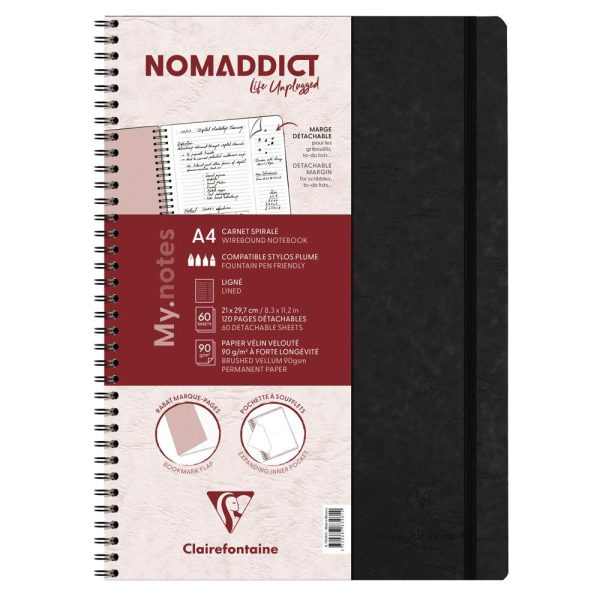My.Notes Age Bag cahier reliure int&eacute;grale &agrave; marges d&eacute;tachables A4 120 pages d&eacute;tachables lign&eacute; + cadre en-t&ecirc;te