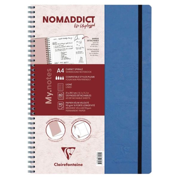 My.Notes Age Bag cahier reliure int&eacute;grale &agrave; marges d&eacute;tachables A4 120 pages d&eacute;tachables lign&eacute; + cadre en-t&ecirc;te