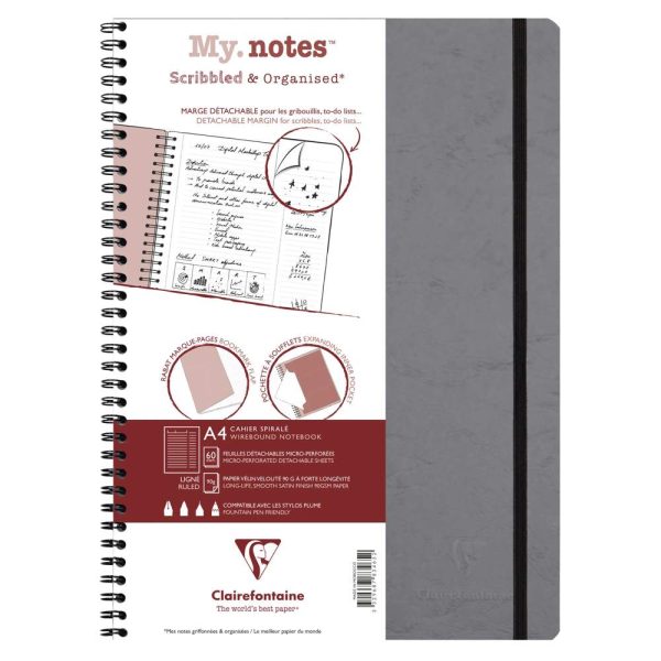 My.Notes Age Bag cahier reliure int&eacute;grale &agrave; marges d&eacute;tachables A4 120 pages d&eacute;tachables lign&eacute; + cadre en-t&ecirc;te