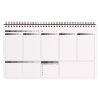 My.weekly.planner Age Bag cahier reliure int&eacute;grale en-t&ecirc;te 29,7x17 cm 120 pages d&eacute;tachables Semainier de bureau non dat&eacute; et r&eacute;glure DOT au verso