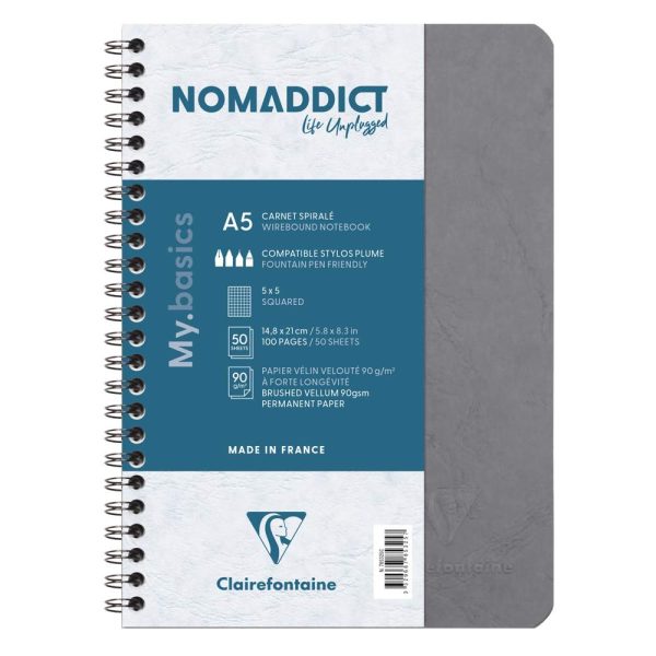 Cahier reliure int&eacute;grale Age Bag A5 100 pages petits carreaux