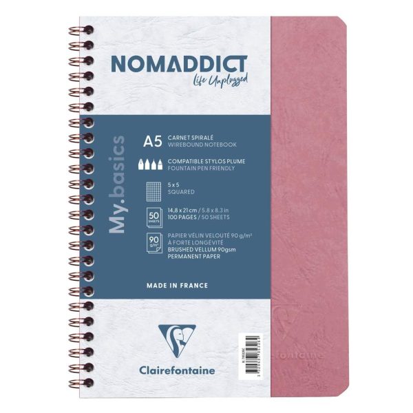 Cahier reliure int&eacute;grale Age Bag A5 100 pages petits carreaux