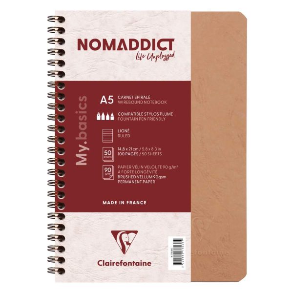 Cahier reliure int&eacute;grale Age Bag A5 100 pages lign&eacute;