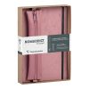 Coffret My.essential A5 192 pages DOT + trousse cuir plate &agrave; &eacute;lastique Rose antique
