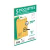 Paquet de 5 Pochettes Kraft Adour Brun C5-162x229mm - Auto-Adh&eacute;sives - 90g/m2