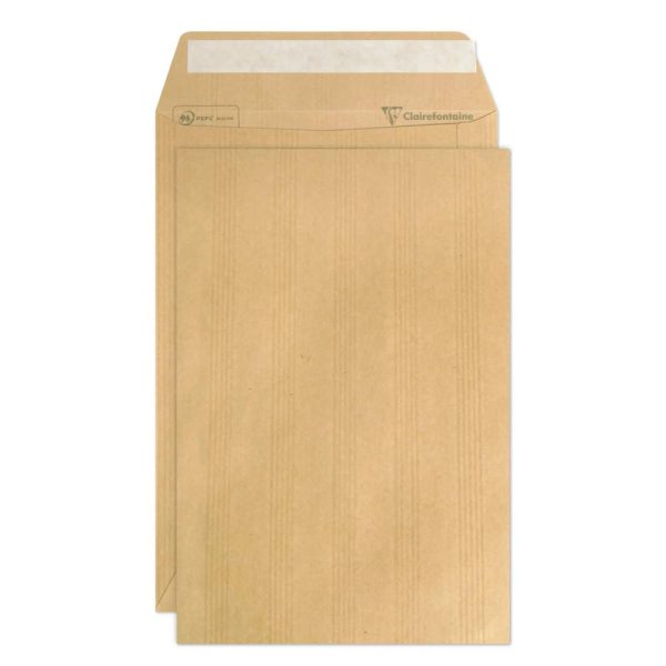 Paquet de 5 Pochettes Kraft Adour Brun C5-162x229mm &ndash; Auto-Adh&eacute;sives &ndash; 90g/m2