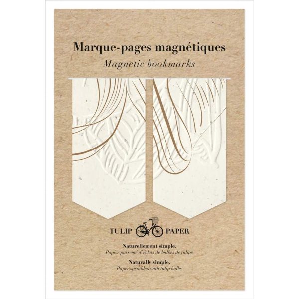 Tulip paper, Set de 2 marque-pages magn&eacute;tiques 10,5&times;15,5cm