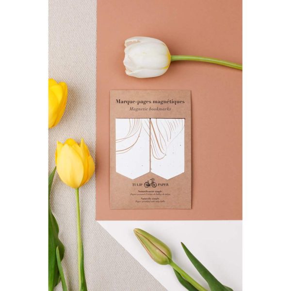 Tulip paper, Set de 2 marque-pages magn&eacute;tiques 10,5&times;15,5cm
