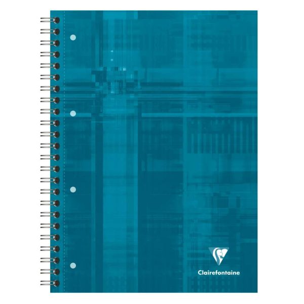 Bind&rsquo;O Block cahier reliure int&eacute;grale A4+ 160 pages d&eacute;tachables perfor&eacute;es 4 trous petits carreaux + marge et cadre en-t&ecirc;te 4 couleurs de bandes