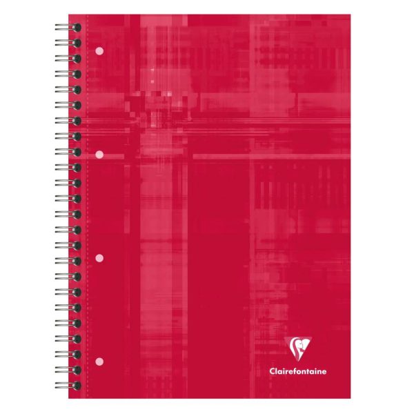 Bind&rsquo;O Block cahier reliure int&eacute;grale A4+ 160 pages d&eacute;tachables perfor&eacute;es 4 trous petits carreaux + marge et cadre en-t&ecirc;te 4 couleurs de bandes