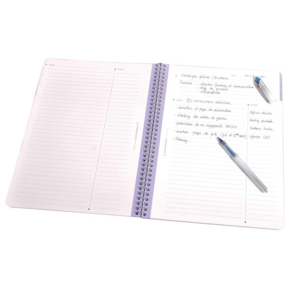 Meeting Book cahier reliure int&eacute;grale A4+ 160 pages d&eacute;tachables Couleur al&eacute;atoire