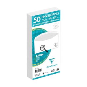 Paquet de 50 Enveloppes Blanches DL2-114x229mm - Gomm&eacute;e M&eacute;canisable - 80g/m2 - pour machine de mise sous pli automatique