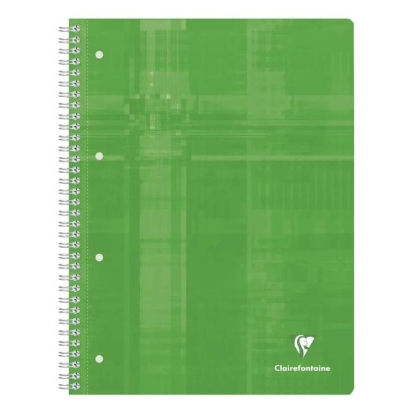 Cahier reliure int&eacute;grale A4+ 240 pages d&eacute;tachables perfor&eacute; 4 trous petits carreaux + marge et cadre en-t&ecirc;te 4 couleurs de papier Couleur al&eacute;atoire