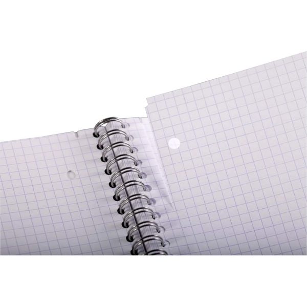 Cahier reliure int&eacute;grale A4+ 160 pages d&eacute;tachables perfor&eacute; 4 trous petits carreaux Couleur al&eacute;atoire