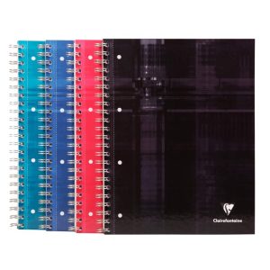 Bind'O Block cahier reliure int&eacute;grale A4+ 240 pages d&eacute;tachables perfor&eacute; 4 trous petits carreaux + marge et cadre en-t&ecirc;te 4 couleurs de bandes Couleur al&eacute;atoire