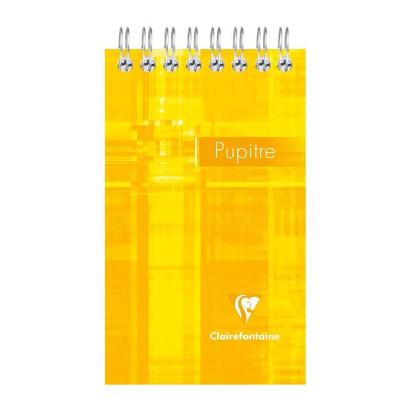 Bloc Pupitre reliure int&eacute;grale en-t&ecirc;te 7,5&times;12,7cm 120 pages d&eacute;tachables petits carreaux