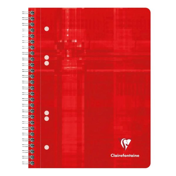 Cahier reliure int&eacute;grale A5+ 160 pages d&eacute;tachables perfor&eacute; 6 trous uni Couleur al&eacute;atoire