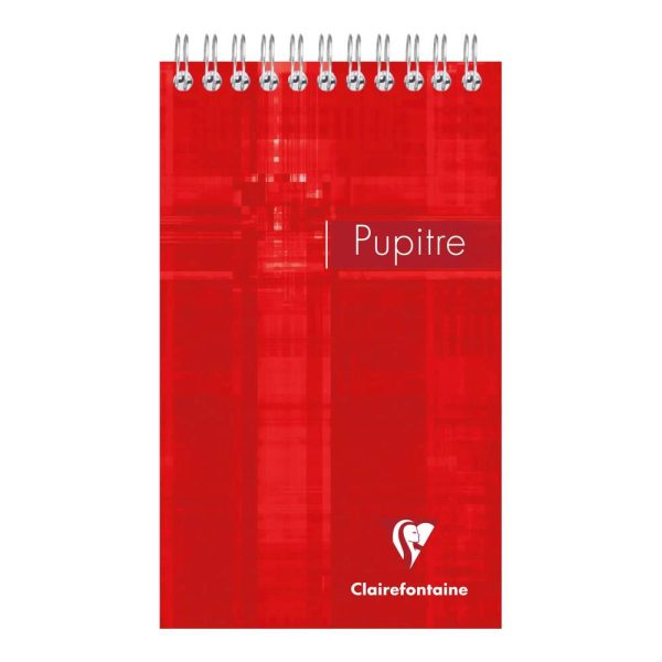 Bloc Pupitre reliure int&eacute;grale en-t&ecirc;te 10,5x17cm 160 pages d&eacute;tachables petits carreaux
