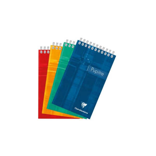 Bloc Pupitre reliure int&eacute;grale en-t&ecirc;te 10,5x17cm 160 pages d&eacute;tachables lign&eacute;