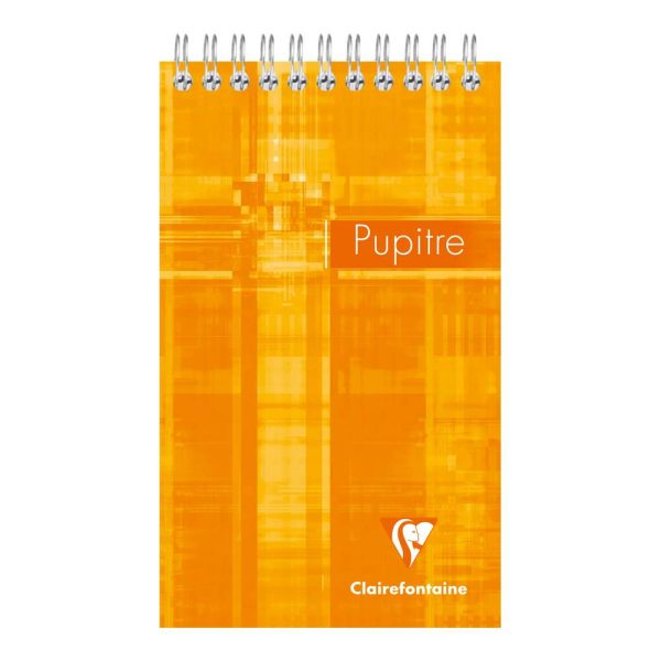 Bloc Pupitre reliure int&eacute;grale en-t&ecirc;te 10,5x17cm 160 pages d&eacute;tachables lign&eacute;
