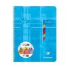 Cahier de textes reliure int&eacute;grale 17x22cm 144 pages grands carreaux Couleur al&eacute;atoire