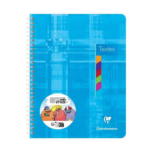 Cahier de textes reliure int&eacute;grale 17x22cm 144 pages grands carreaux Couleur al&eacute;atoire