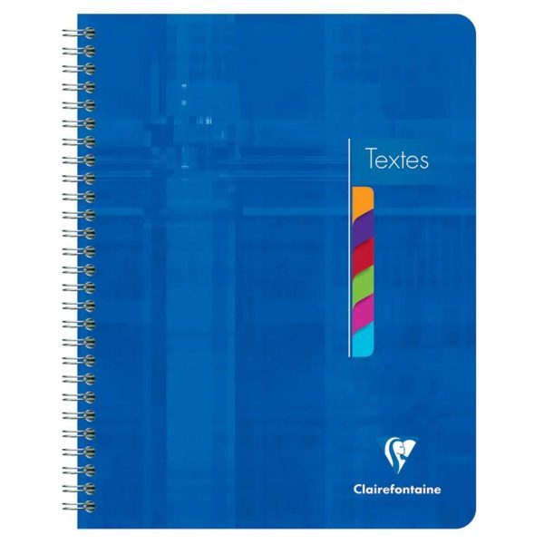 Cahier de textes reliure int&eacute;grale 17x22cm 144 pages grands carreaux Couleur al&eacute;atoire