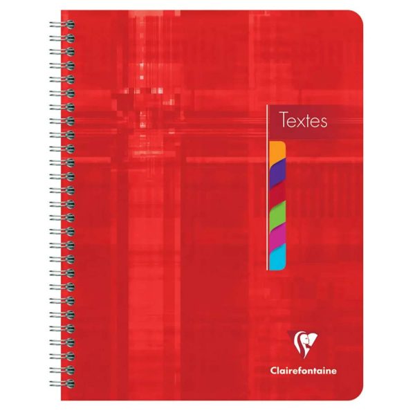 Cahier de textes reliure int&eacute;grale 17x22cm 144 pages grands carreaux Couleur al&eacute;atoire