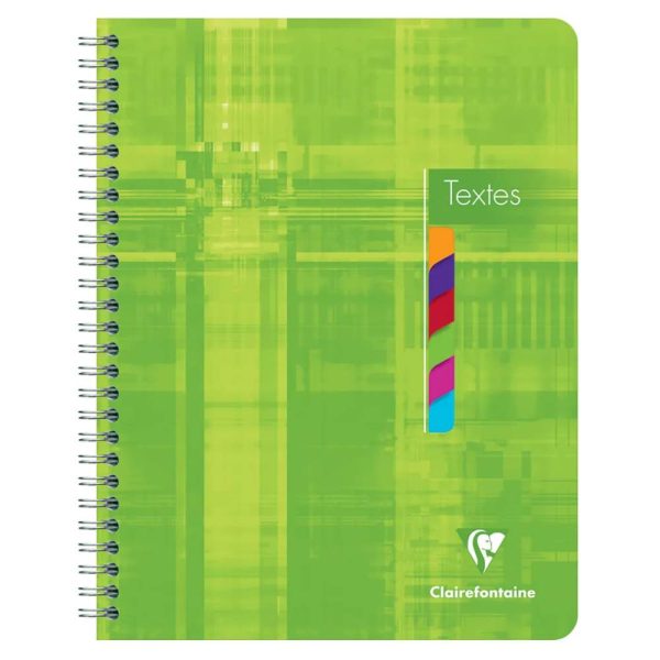 Cahier de textes reliure int&eacute;grale 17x22cm 144 pages grands carreaux Couleur al&eacute;atoire